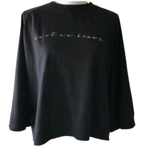 MANGO best in black swing sweatshirt SMALL women